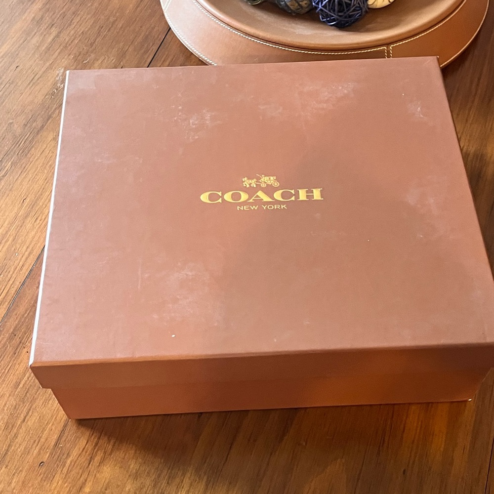 Coach New York Empty Heavy Duty shoe storage gift box brown
